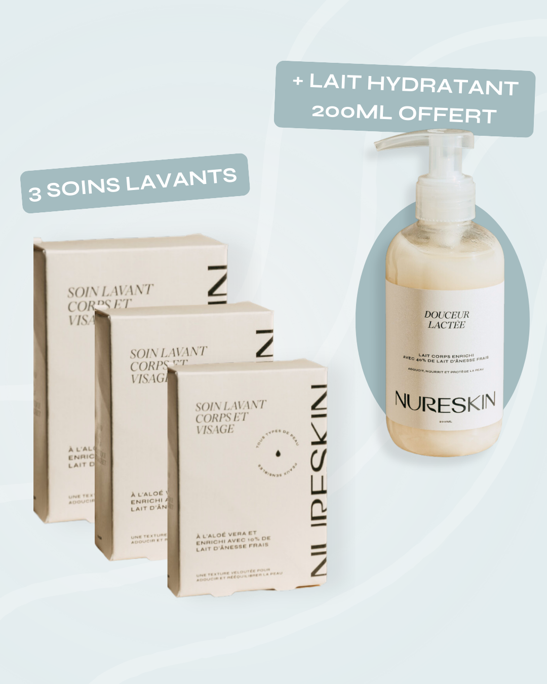 Black Friday 25⎜3 soins lavants + 1 lait hydratant 200ml offert
